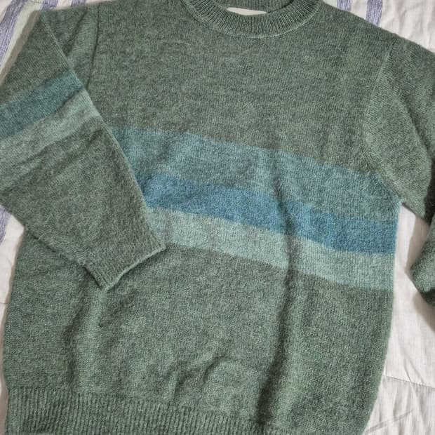 마티스더큐레이터 모헤어 컬러블록니트 3사이즈 그린