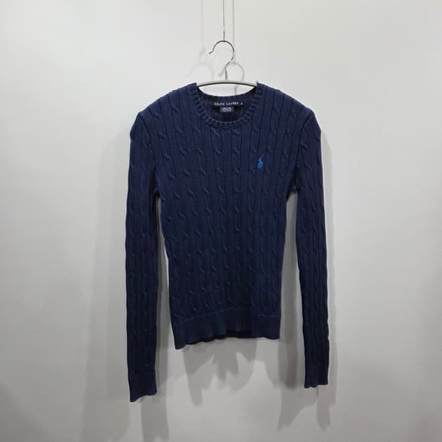 폴로랄프로렌 우먼 코튼 케이블 니트 M