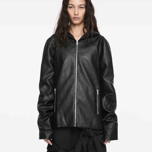나체 후드 레더 자켓 2