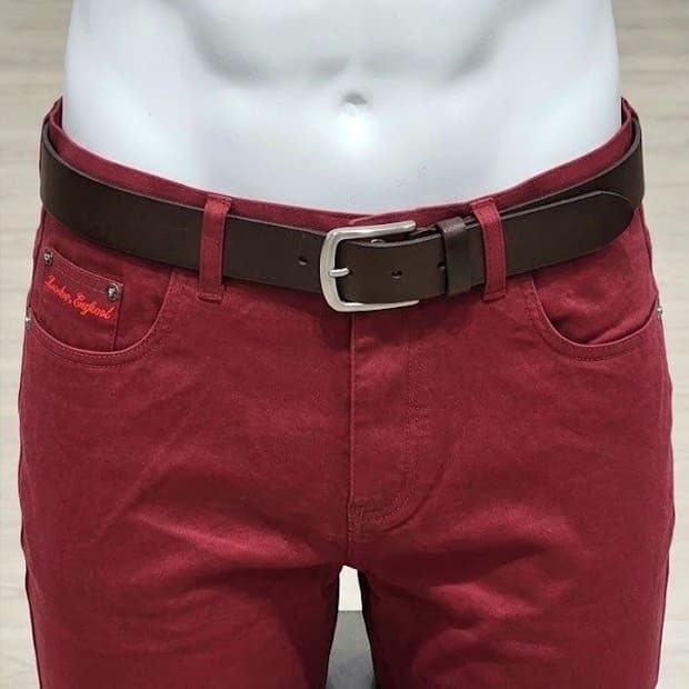 버버리 슬림 스트레이트 코튼 팬츠