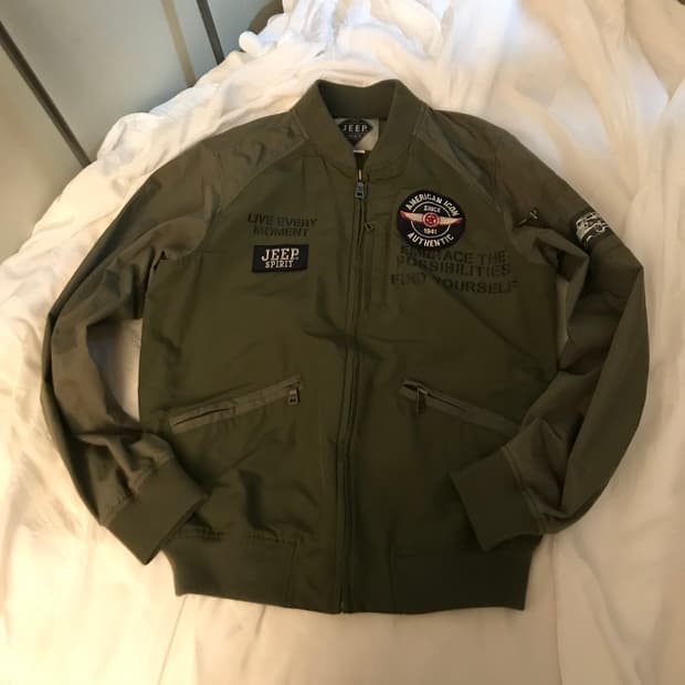 Jeep 지프 와투케 밀리터리 지퍼 크롭자켓