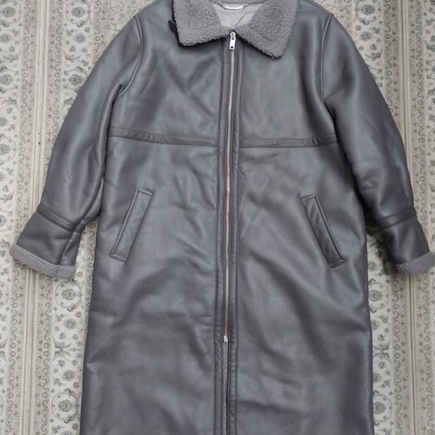 블루드 진 이너 패딩 롱 무스탕 L(77까지가능)