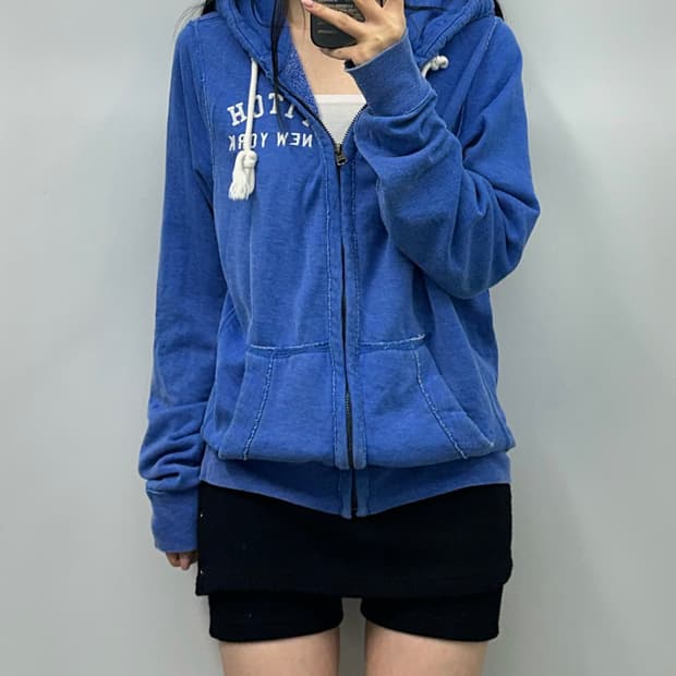 아베크롬비 y2k 와투케 블루 후드집업