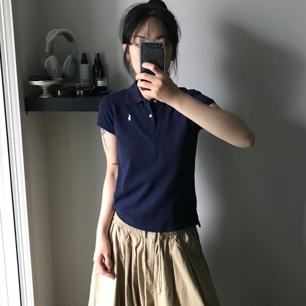 폴로 랄프로렌 포니 로고 네이비 카라티
