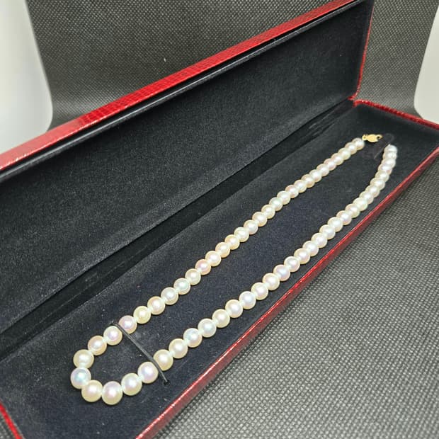 여성 담수진주 진주목걸이 14k (40cm)