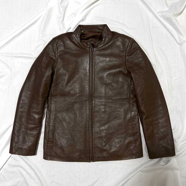빈티지 브라운 양가죽 자켓