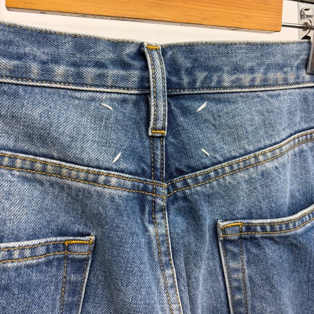 (31) 남성용 메종마르지엘라 21SS 스티칭 디테일 데님 팬츠 청바지