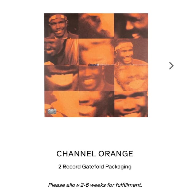 프랭크 오션 channel ORANGE LP