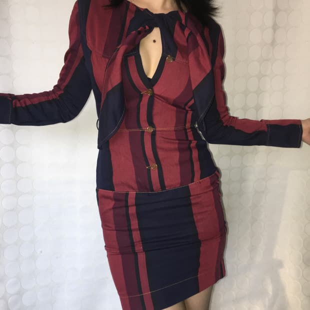 vivienne westwood 스트라이프 원피스