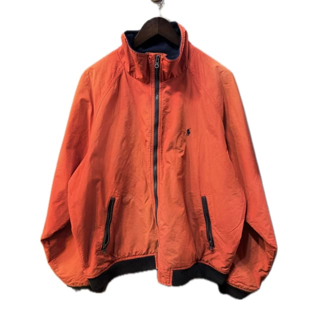 90s 폴로 랄프로렌 후리스 바람막이 집업 주황
