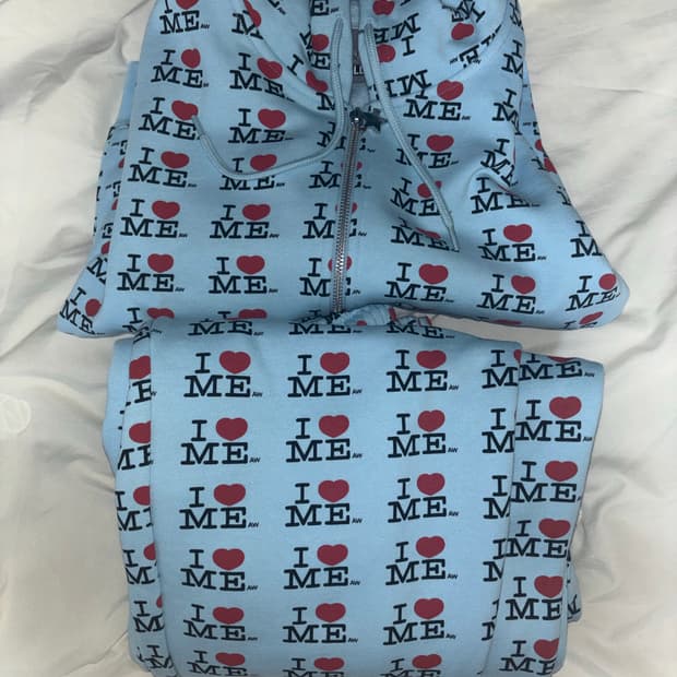 애슐리 윌리엄스 셋업 블루 후드집업 팬츠