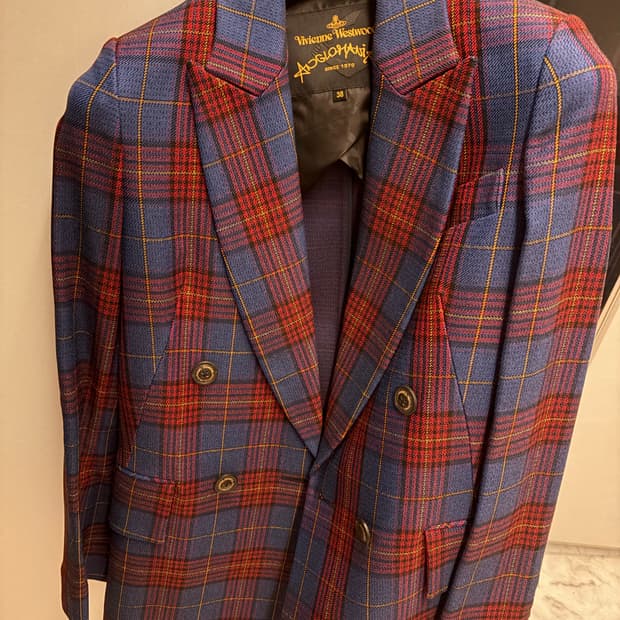 비비안웨스트우드 타탄체크 블레이저셋업
