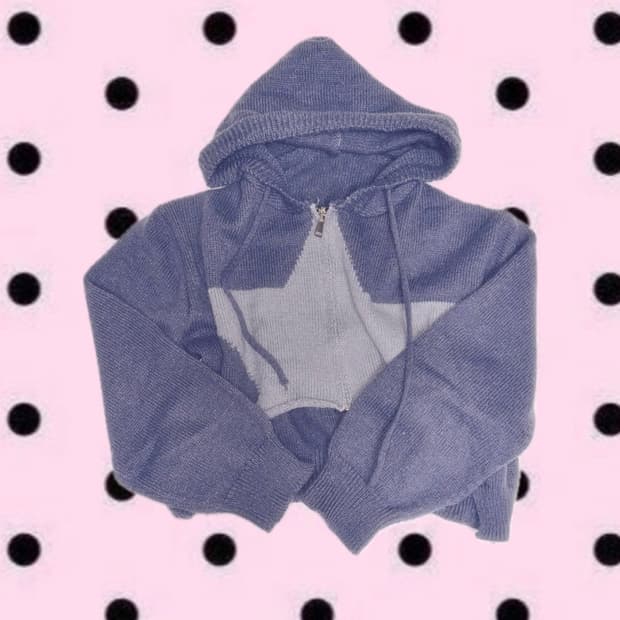 빅 별 크롭 후디 💭🌟