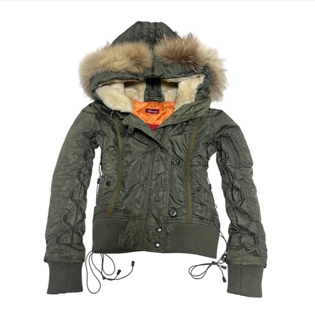 아비렉스 n2b 레이스업 셔링 패딩