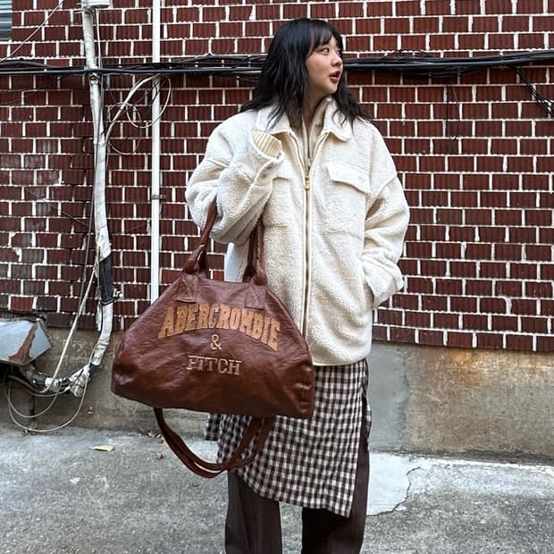 아디다스 뽀글이 아디다스 코위찬 체크 스커트 비슬로우 팬츠 코디세트