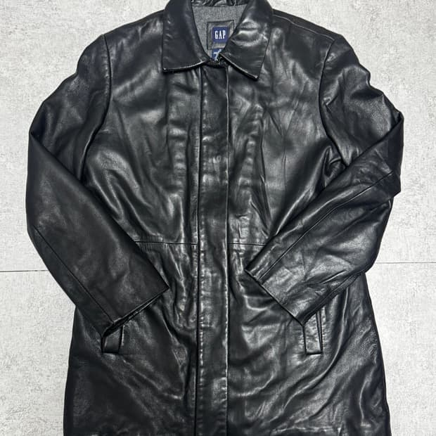 [M] 00'S OLD GAP 올드갭 레더 코트 블랙