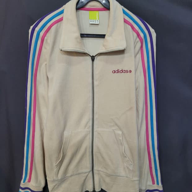 아디다스 레터링 벨루아 벨벳 트랙탑 져지 