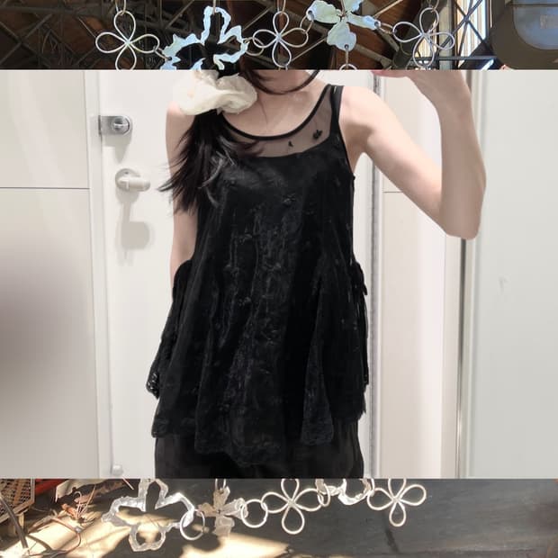 Snidel lace vintage sleeveless 슬리브리스