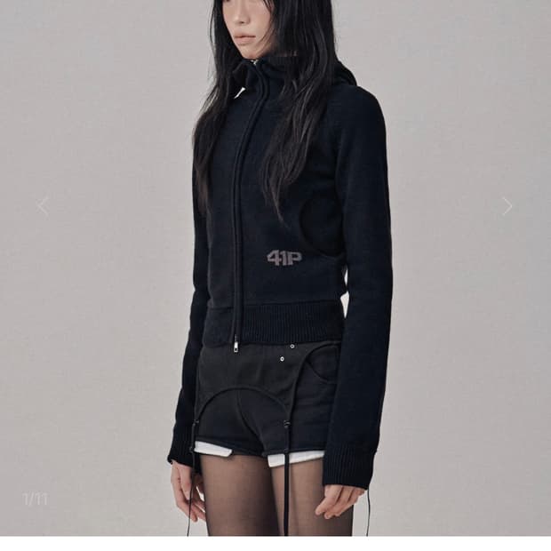 41pray 니트후드집업