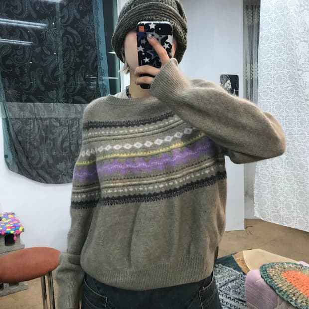 헤지스 여성 에스닉 니트 