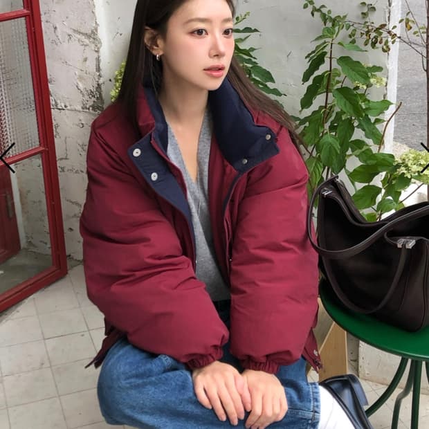 [새제품] hane 하네 패딩 플렌티 패딩 레드