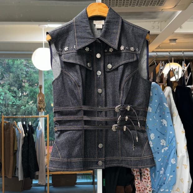 antonio berardi 벨티드 데님 베스트