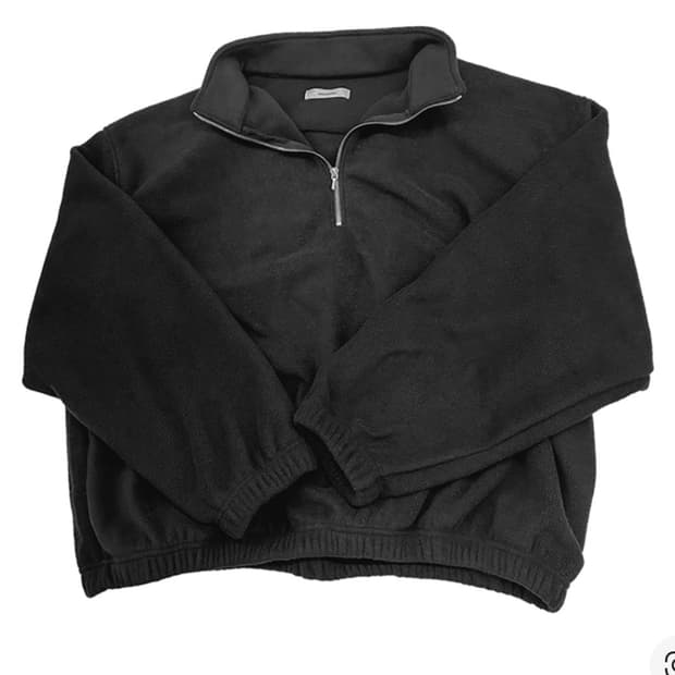 2) 논노드 하프집업 플리스 자켓 블랙 팝니더