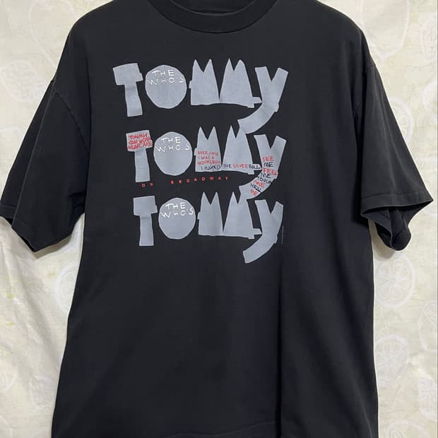 빈티지 90's The Who Tommy Album Tour 티셔츠