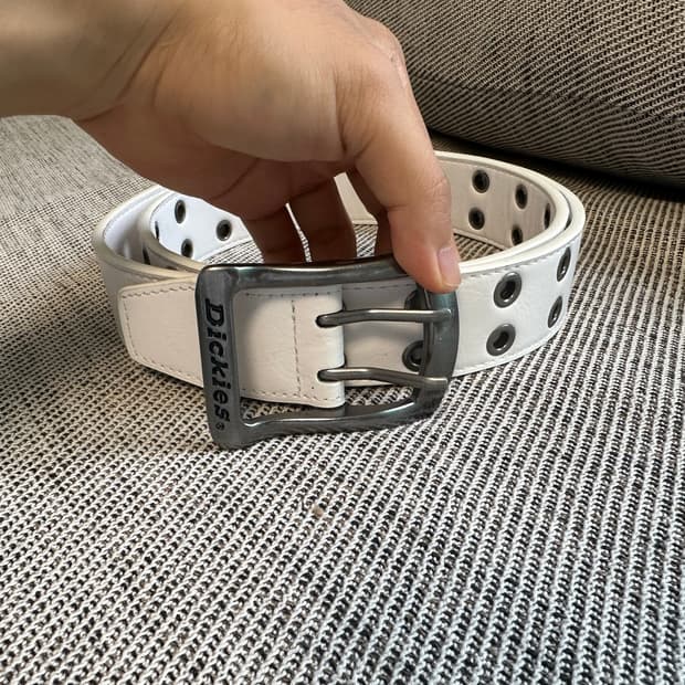 디키즈 벨트 40mm 더블홀 아일렛 화이트 새상품
