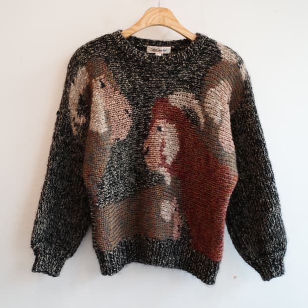 Japan brand 울 패턴 니트 