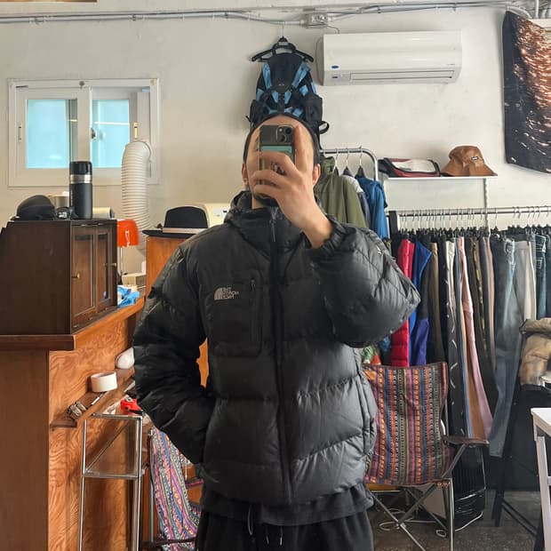 노스페이스 타호 블랙패딩