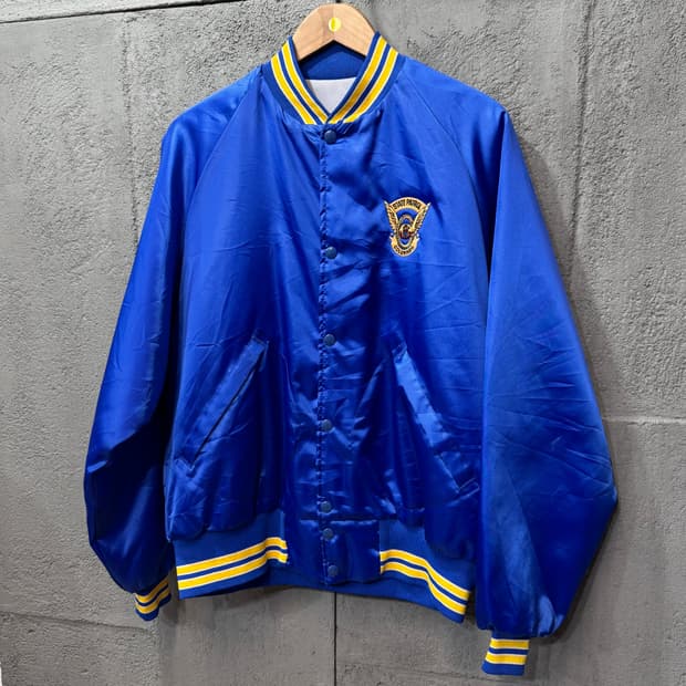 80s Dunbrooke Pla-Jac 나일론 바시티 자켓 (L)