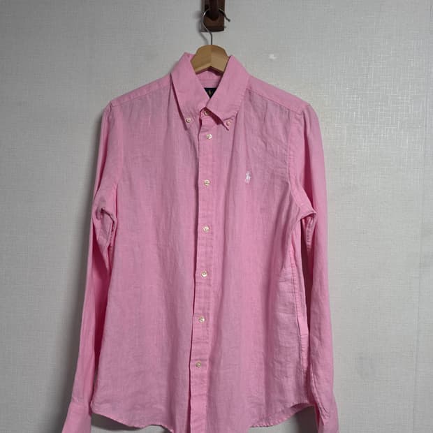 폴로 랄프로렌 핑크 린넨 셔츠 M