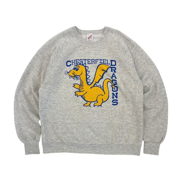8-90‘s 저지스 Chesterfield 드래곤 스웻셔츠