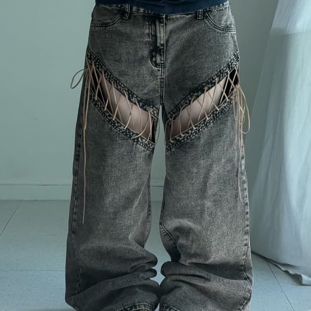 빈티지 아일렛 와이드 팬츠