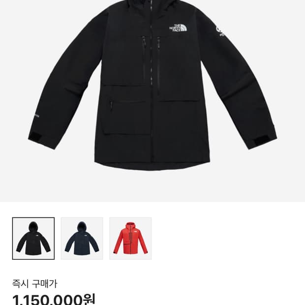 노스페이스 써밋 카멧 고어텍스 자켓 블랙