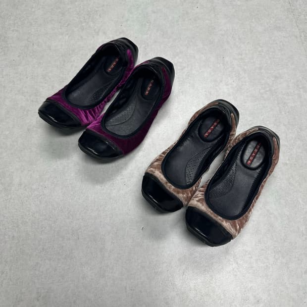 프라다 스포츠 발레 플랫슈즈