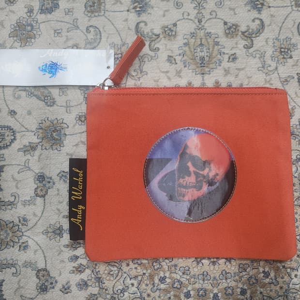 (새상품) 앤디워홀 스컬 홀로그램 미니 파우치