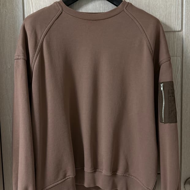 준지 루즈핏 MA-1 사이드지퍼 맨투맨 S. (새상품급)