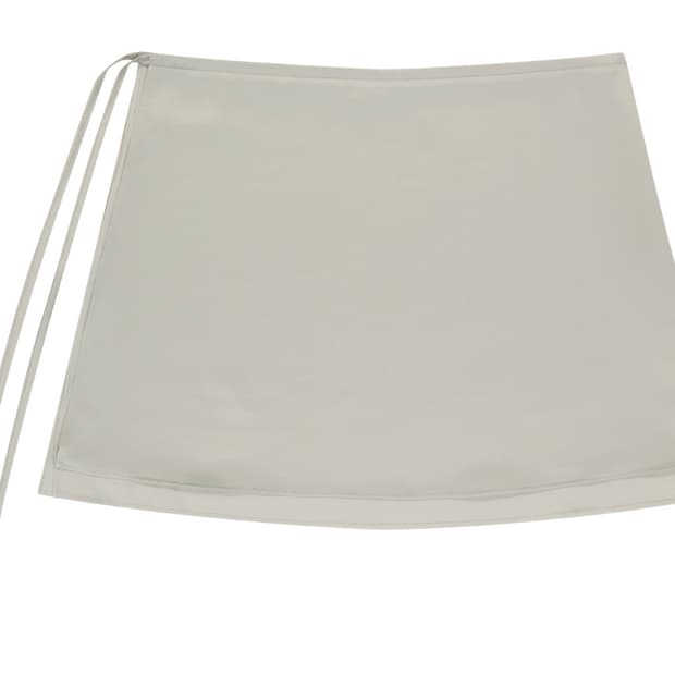 코이세이오038 SATIN WRAP SKIRT SILVER 