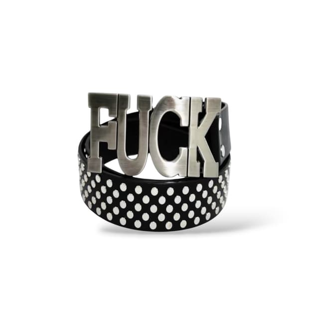 FUCK 하드코어 스터드 빅버클 벨트