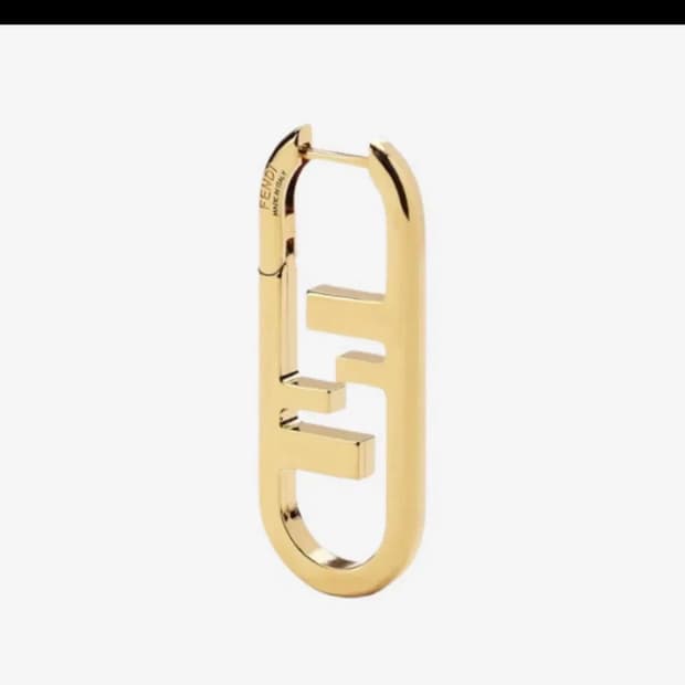 FENDI 펜디 O 락 싱글 이어링 골드