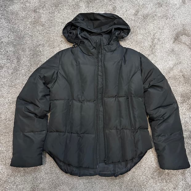 DKNY 퀄팅 블랙 덕다운 숏 푸퍼 자켓M