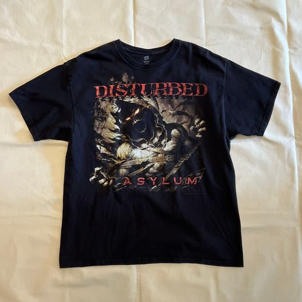 10's [L] 디스터브드 Asylum 빈티지 밴드티 Disturbed
