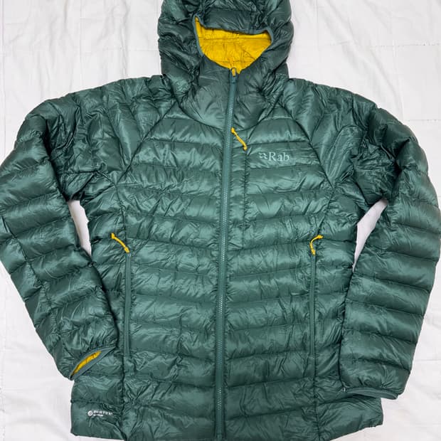 (여,M)Rab 랩 아르곤 경량 패딩 UK12 그린