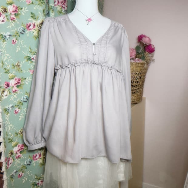 Blouse💜모리세스 라벤더 그레이 탑