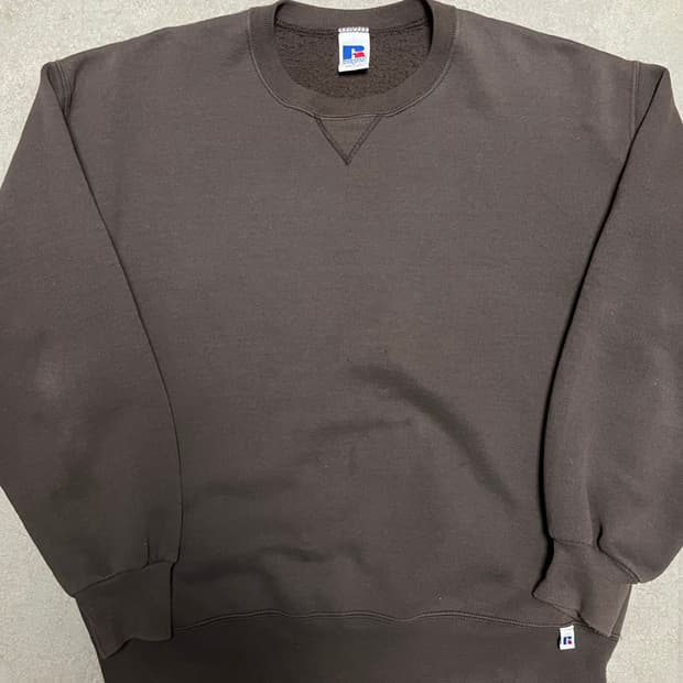 90s USA 러셀 RUSSELL 브라운 스웻 셔츠 맨투맨