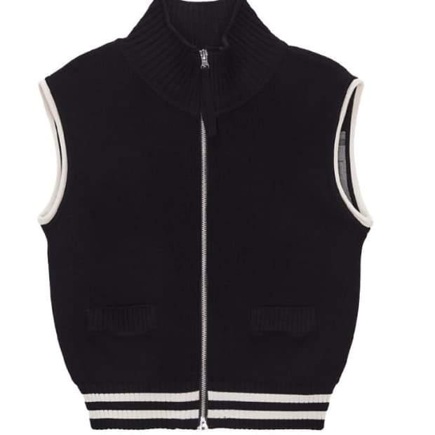 마뗑킴 스펠로고 니트 베스트 L