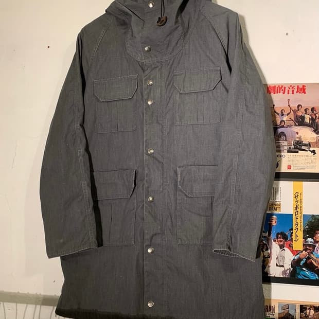 노스페이스 퍼플라벨 그레이 마운틴 파카