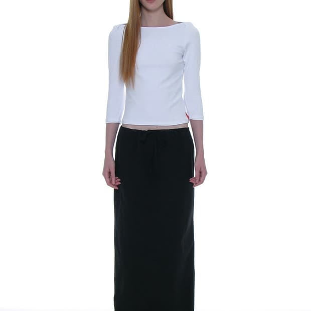 새상품) 파르티멘토 우먼 PWC 쓰리쿼터 슬리브티 화이트